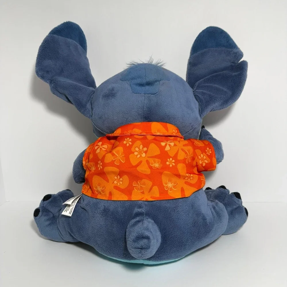 Disney Store Stitch Playing Guitar Hawaiian Shirt 15.5